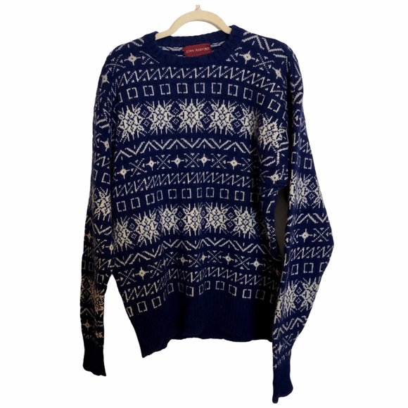 John Ashford 100% Shetland wool snowflake sweater